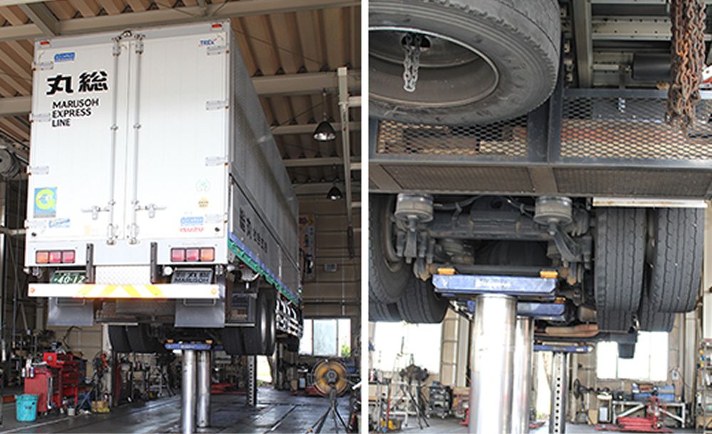 大型車用４５トン３柱リフト